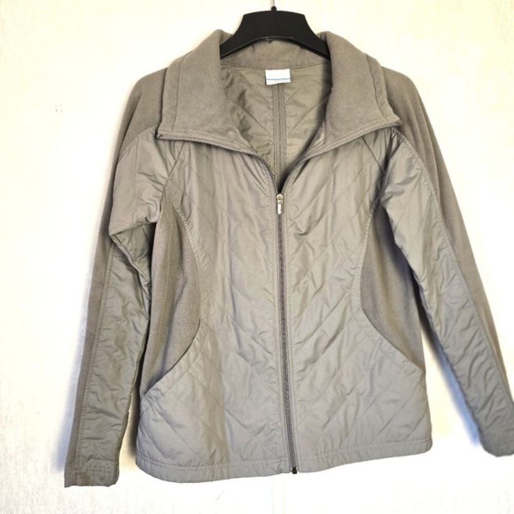 Columbia‎ Women's Large Gray Perfect Mix Jacket Water Resistant Fleece